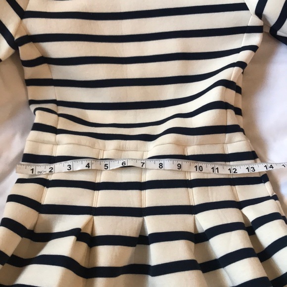 Striped scuba fit n flare dress size 4 (navy blue) - Picture 4 of 7